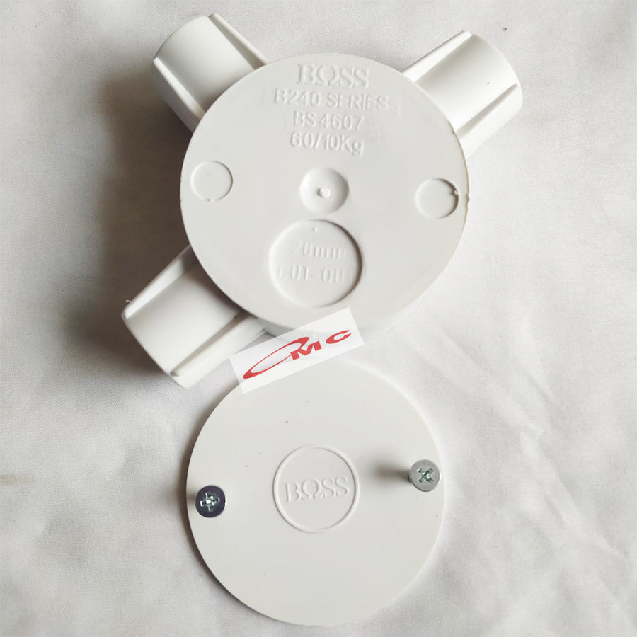 Tdus Tee Dus T Dus Pipa Listrik 20mm Cabang 3 White Putih Boss Clipsal