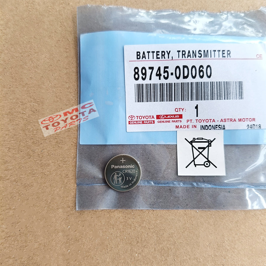 Baterai Batre Battery Remote Remot Kunci Mobil Panasonic CR1620 Innova Fortuner Avanza 89745-0D060
