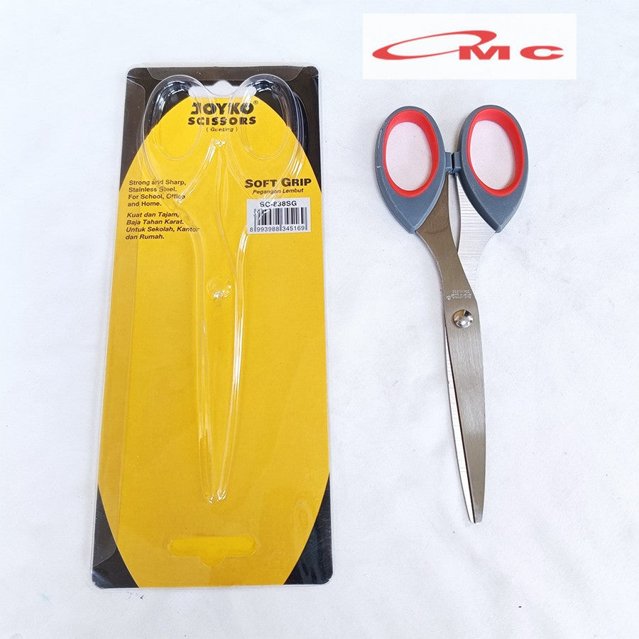 Gunting Joyko SC-838SG 838sg Alat Potong Pemotong Kertas Scissors Soft Grip Stainless Steel Material