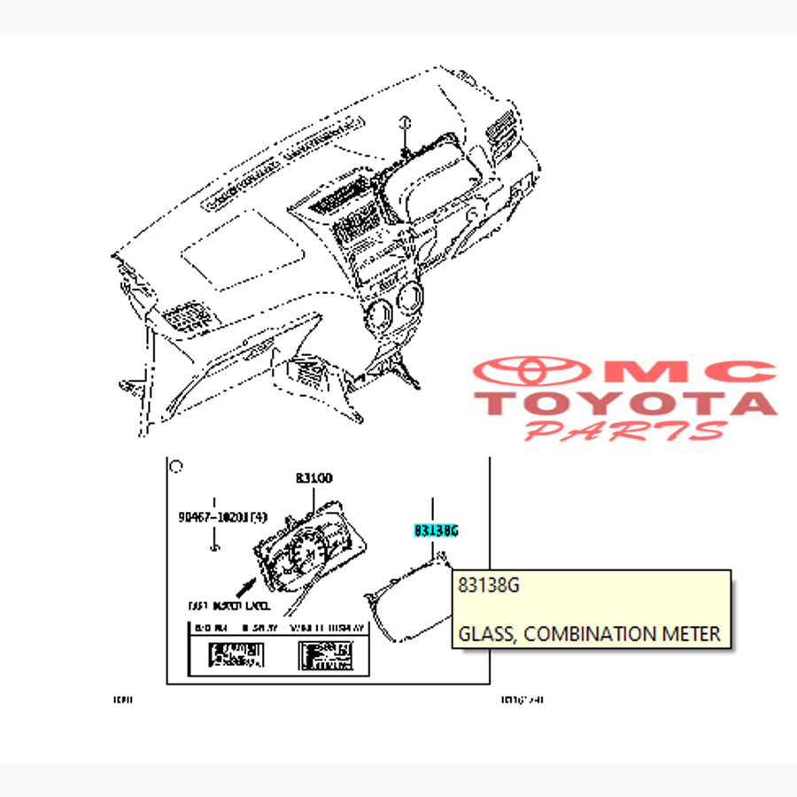 Mika Kaca Glass Speedometer Grand Avanza Xenia 83852-BZ170