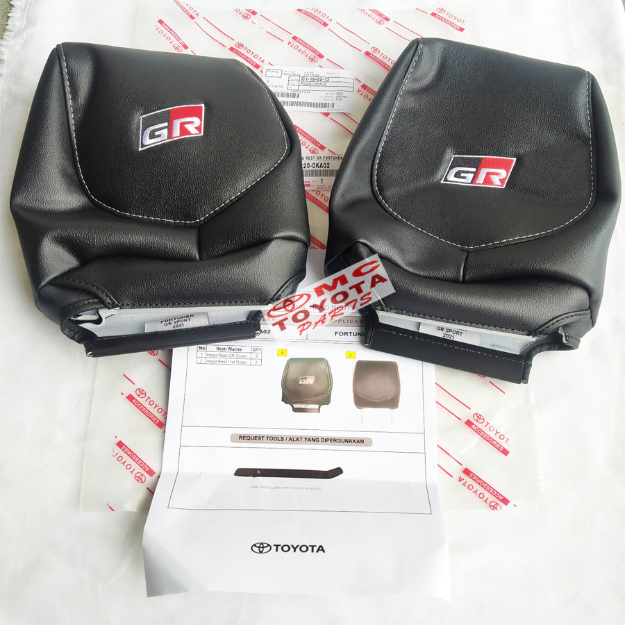Cover Sarung Headrest Depan Original Fortuner GR Sport P5220-0KA02