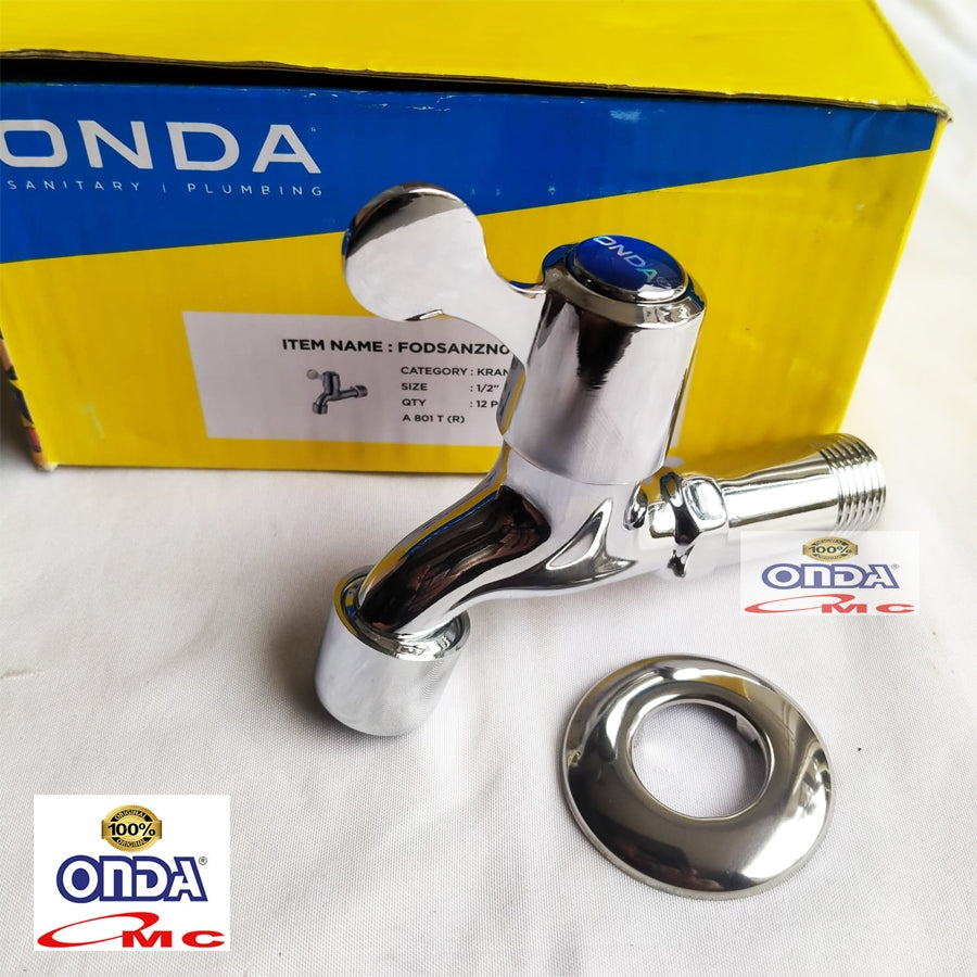 Kran Keran Air Tembok Taman Cuci Tangan 1/2" Inch A 801 T ONDA