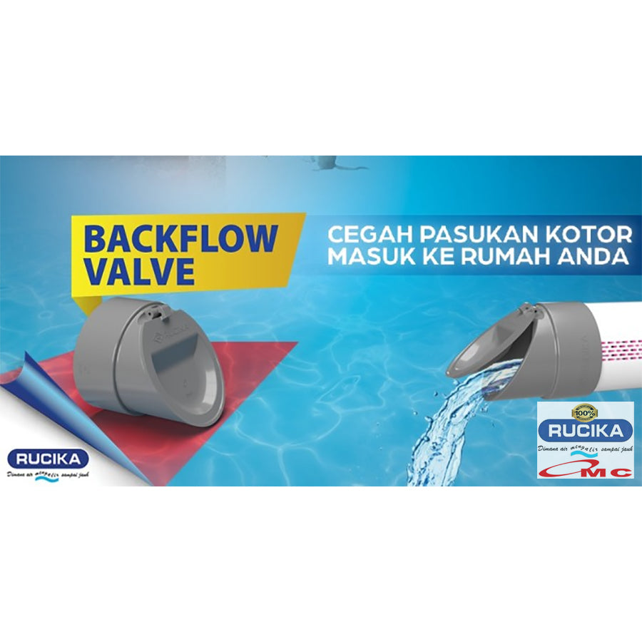 Tutup Saluran Pembuangan Pipa Anti Tikus Serangga Back Flow Valve 3 Inch RUCIKA