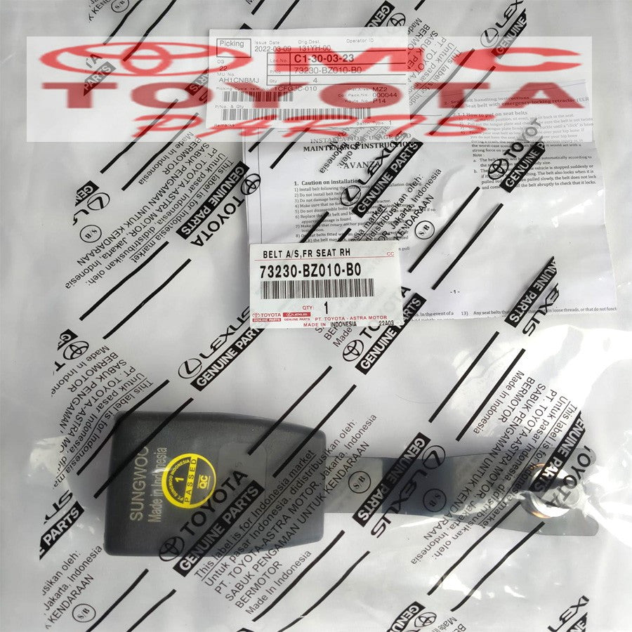 Colokan Safety Belt / Seat Belt Hitam Avanza Xenia 73230-BZ010-B0