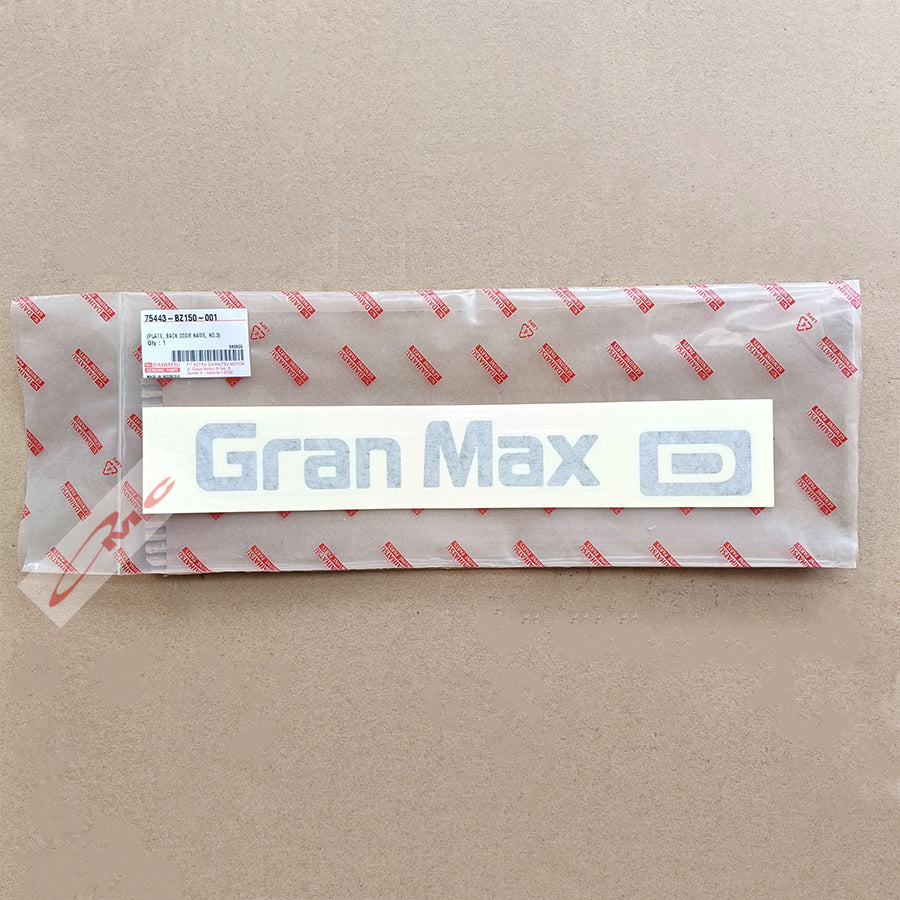 Sticker Stiker Bagasi Tulisan Grand Max D Emblem Logo Pintu Belakang Daihatsu Grand Max Original 75443-BZ150-001