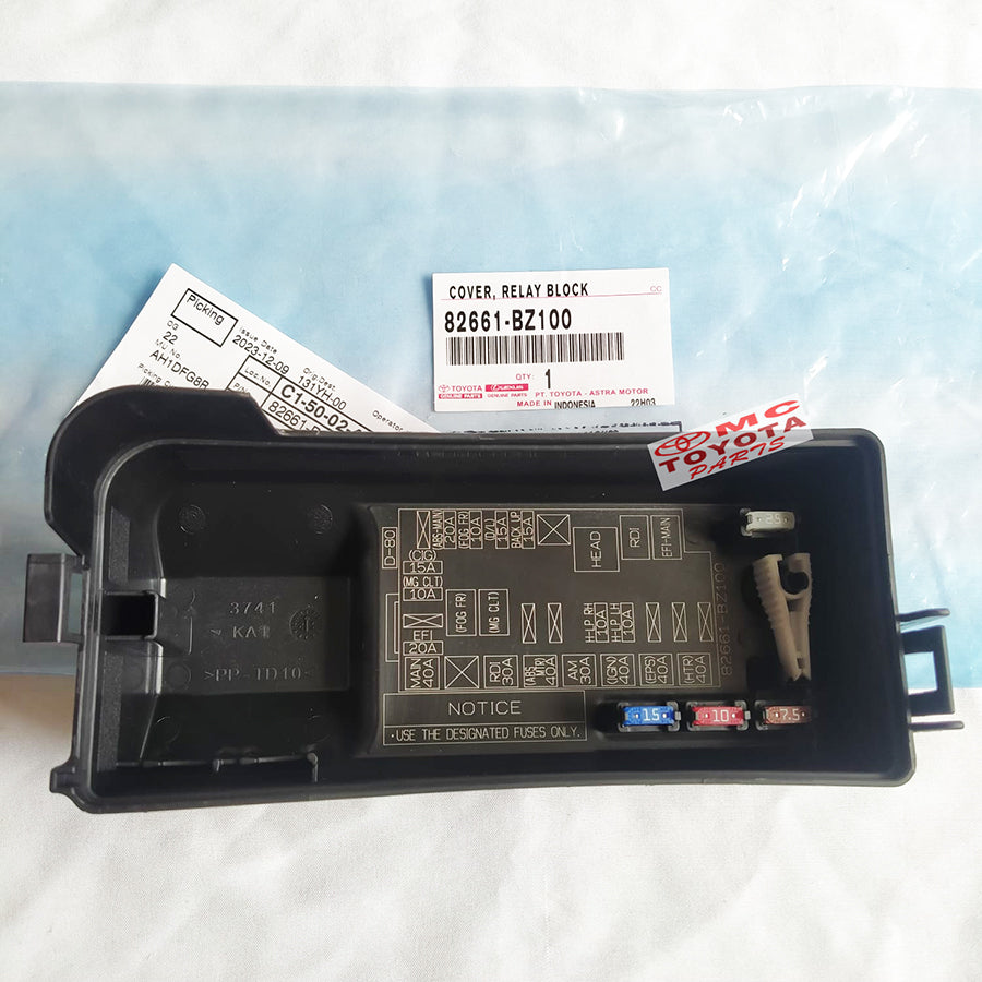 Cover Tutup Atas Rumah Box Relay Sekring Toyota Agya Ayla 82661-BZ100