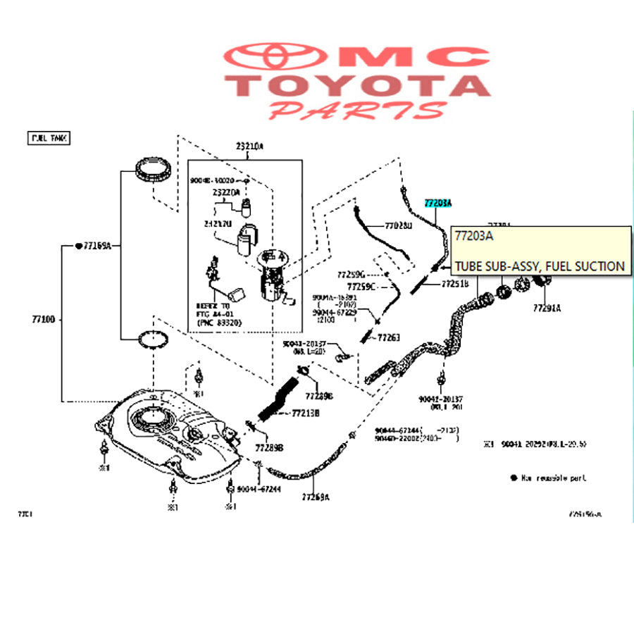 Selang Tanki Bensin Fuel Suction Original Calya Sigra 77203-BZ140