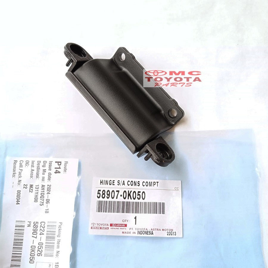 Engsel Tutup Console Box Konsole Konsul Window Original Toyota Innova Fortuner Hilux Altis 58907-0K050