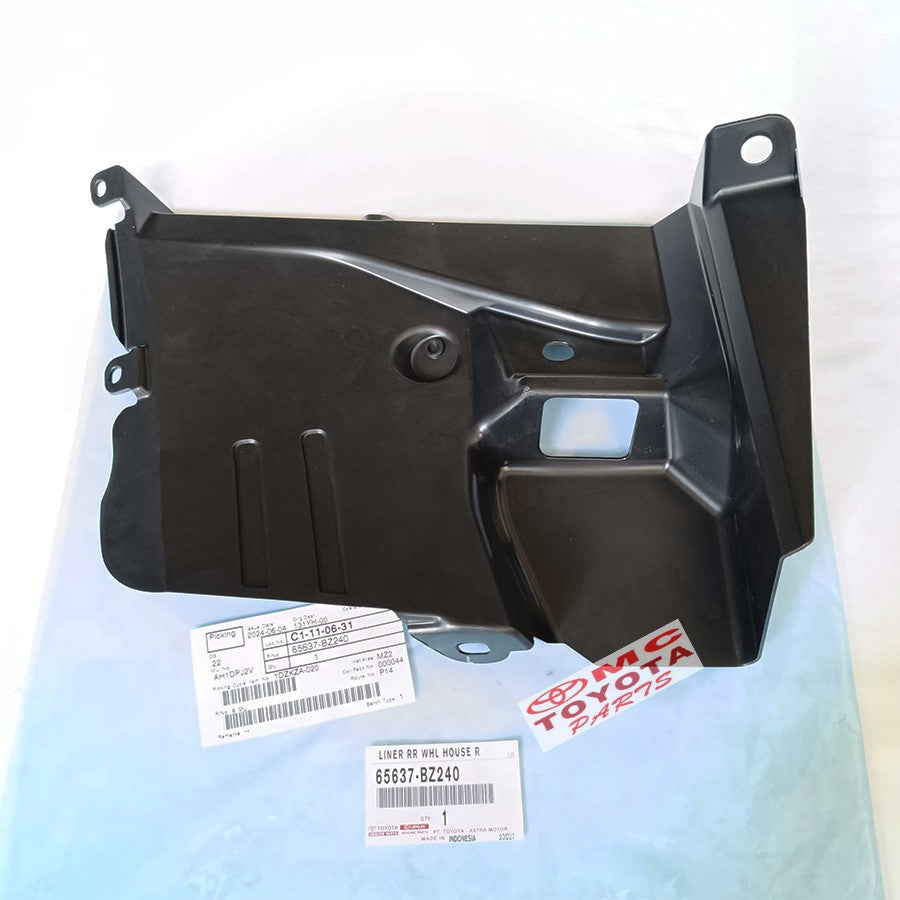 Liner Fender Spakbor Belakang Kanan Kiri Agya Ayla 65637-BZ240 65638-BZ240