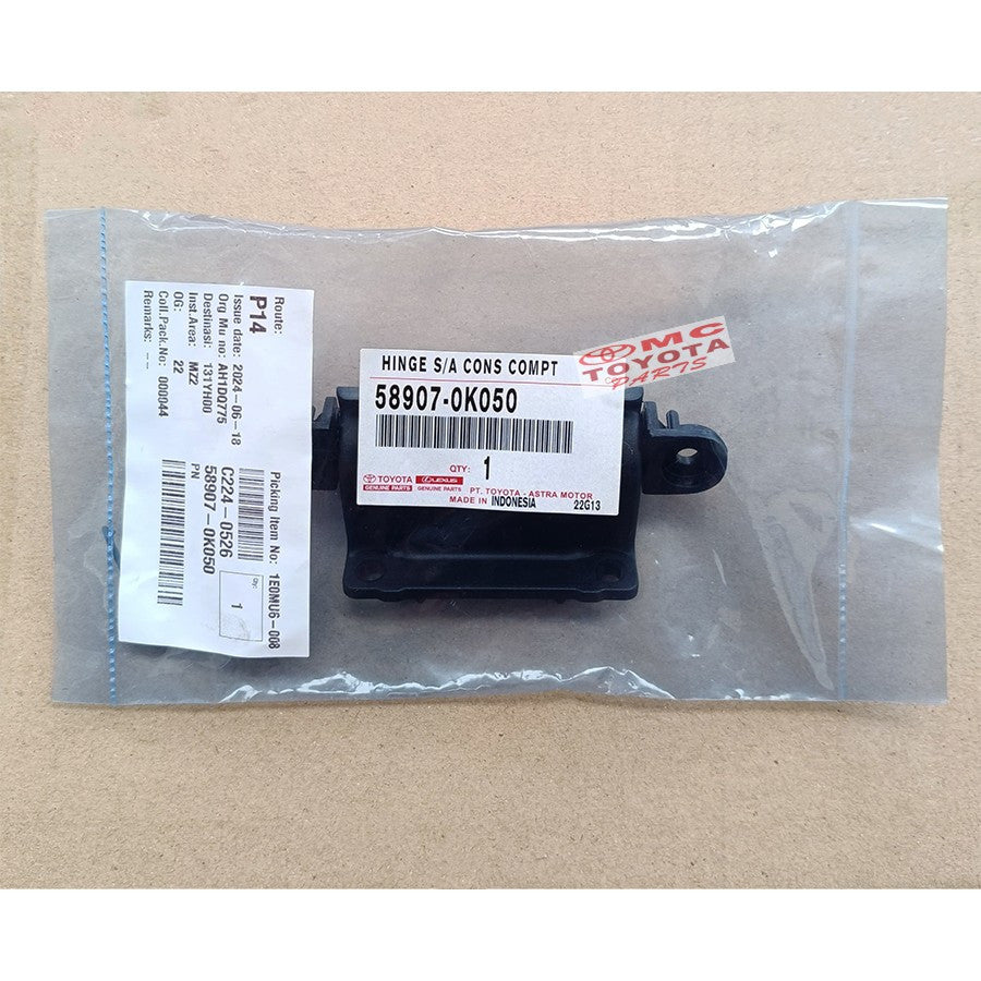 Engsel Tutup Console Box Konsole Konsul Window Original Toyota Innova Fortuner Hilux Altis 58907-0K050
