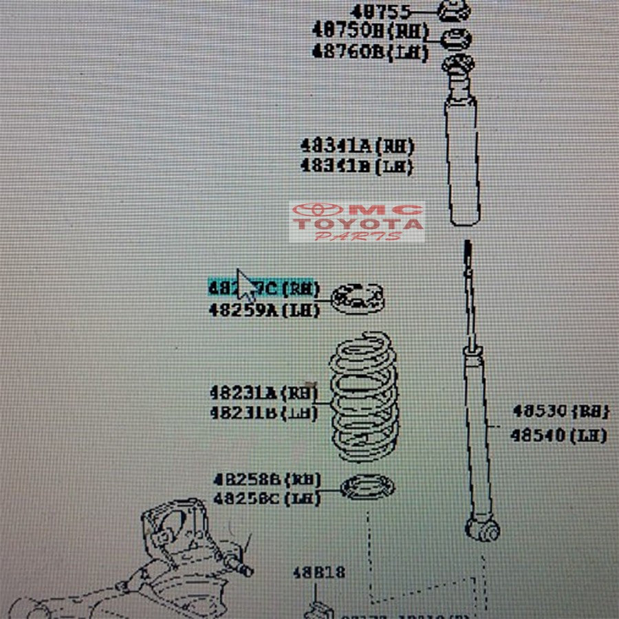Karet Tatakan Per Keong Per Spiral Shock Breaker Belakang Atas Insulator Rear Coil Spring Upper Toyota Vios Limo Yaris 48257-0D041
