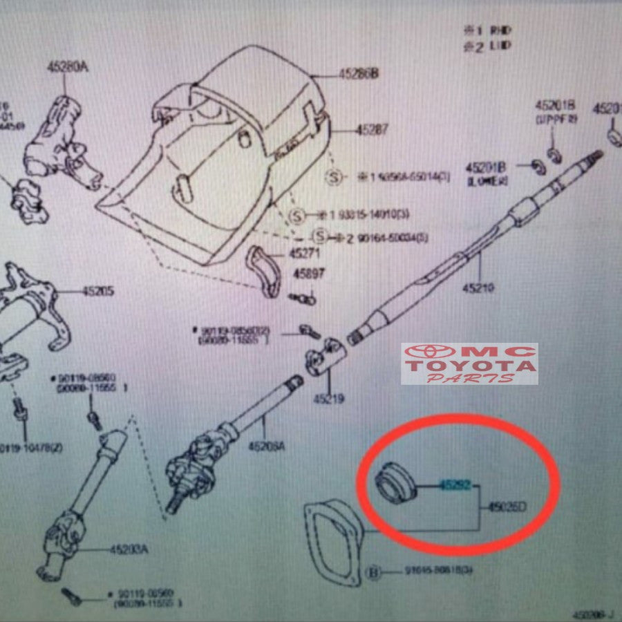 Karet Stir Seal Main Shaft Seal As Stir Bawah Toyota Kijang Kapsul Original 45292-35070