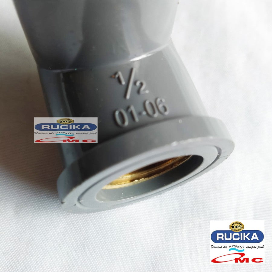 Pralon Knee Keni Drat Dalam Kuningan Faucet Elbow Mi 1/2" RUCIKA