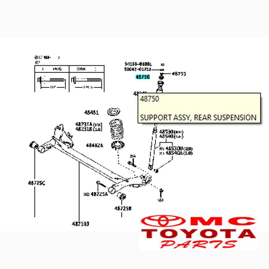 Support Shock Breaker Absorber Belakang Bawah Agya Ayla 48750-BZ010