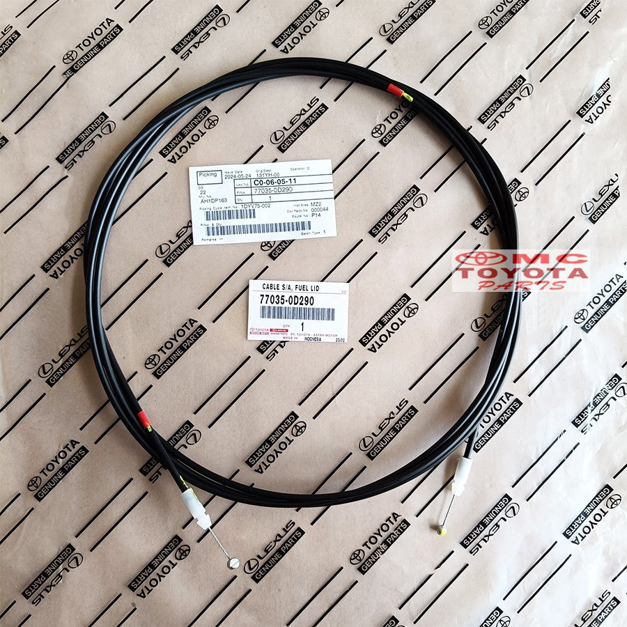 Kabel Tarikan Pembuka Tutup Tangki Bensin Toyota Sienta Etios  77035-0D430 77035-0D290
