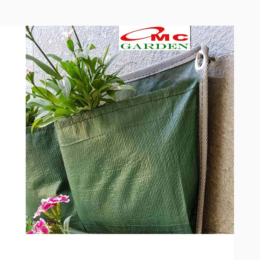 Wall Planter Bag Tas Polybag Dinding Easy Grow Vertikal Garden Pot Wadah Tanaman Bunga Hias Gantung 15 Kantong