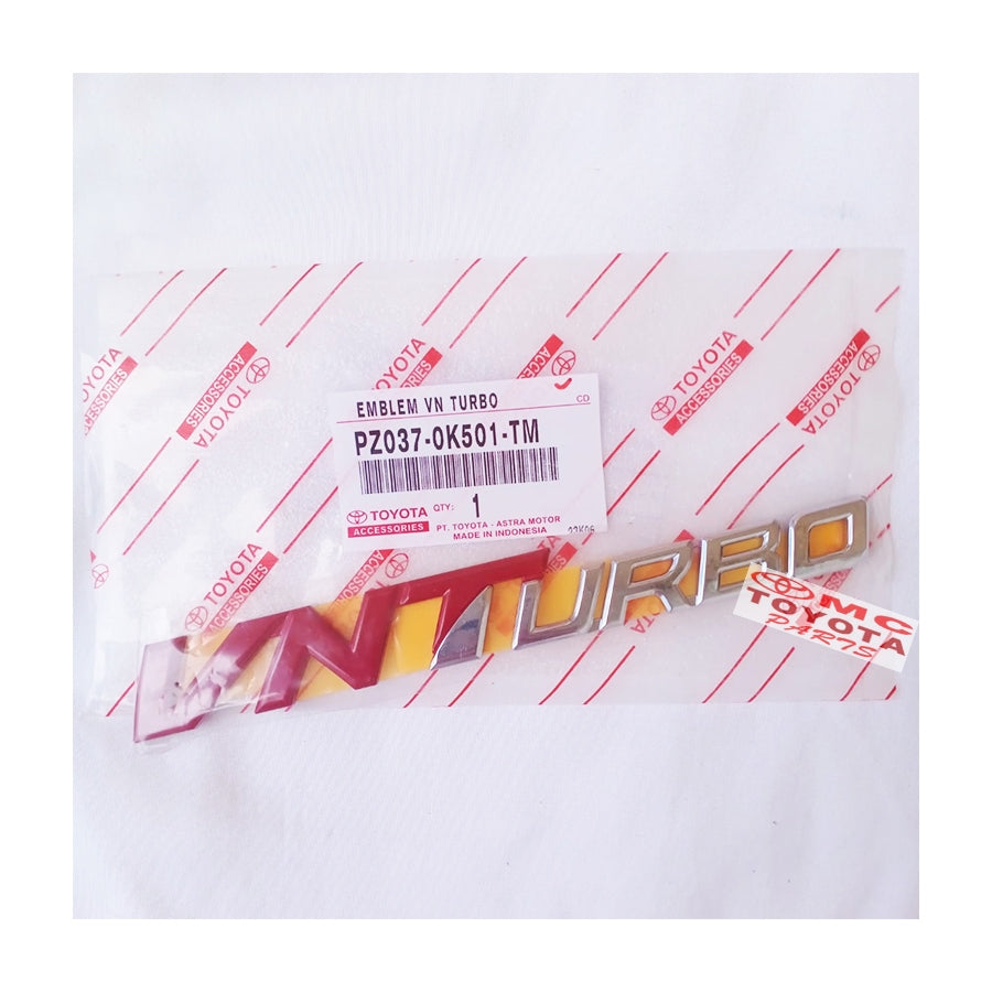 Emblem Logo VNT Turbo Orginal Toyota Fortuner  PZ037-0K501-TM