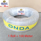 Selang Transparan 1/4 inch ONDA Selang Air Waterpas Waterpass Tukang Selang Timbang Pengukur Datar Rata Tanah Bening Aquarium Hidroponik Hose 1 Roll 100 Meter SELANG-TPN-1P4-100