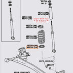 Karet Tatakan Per Keong Belakang Bawah Insulator Rear Coil Spring Lower Toyota Vios 48258-0D040