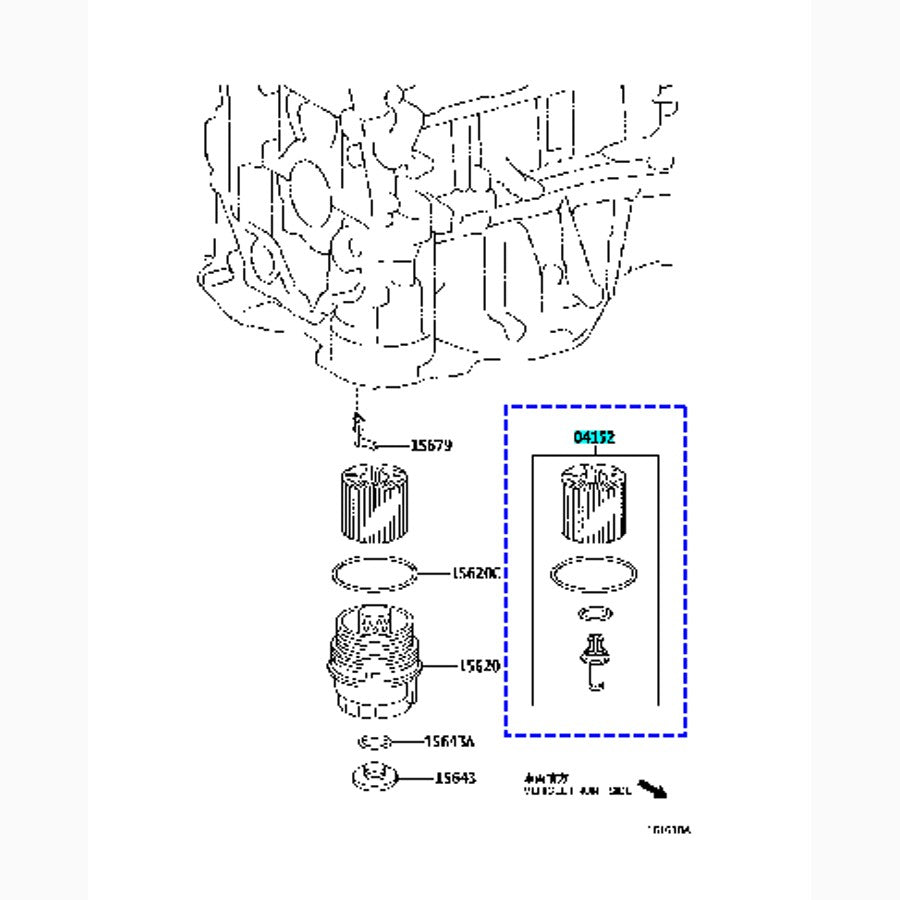 Filter Saringan Oli Altis Camry Alphard Vellfire 04152-YZZD1
