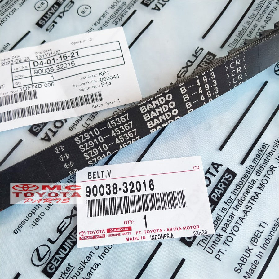 V Belt Tali Kipas Alternator 12V B-49.3 Dyna Dutro 90038-32016