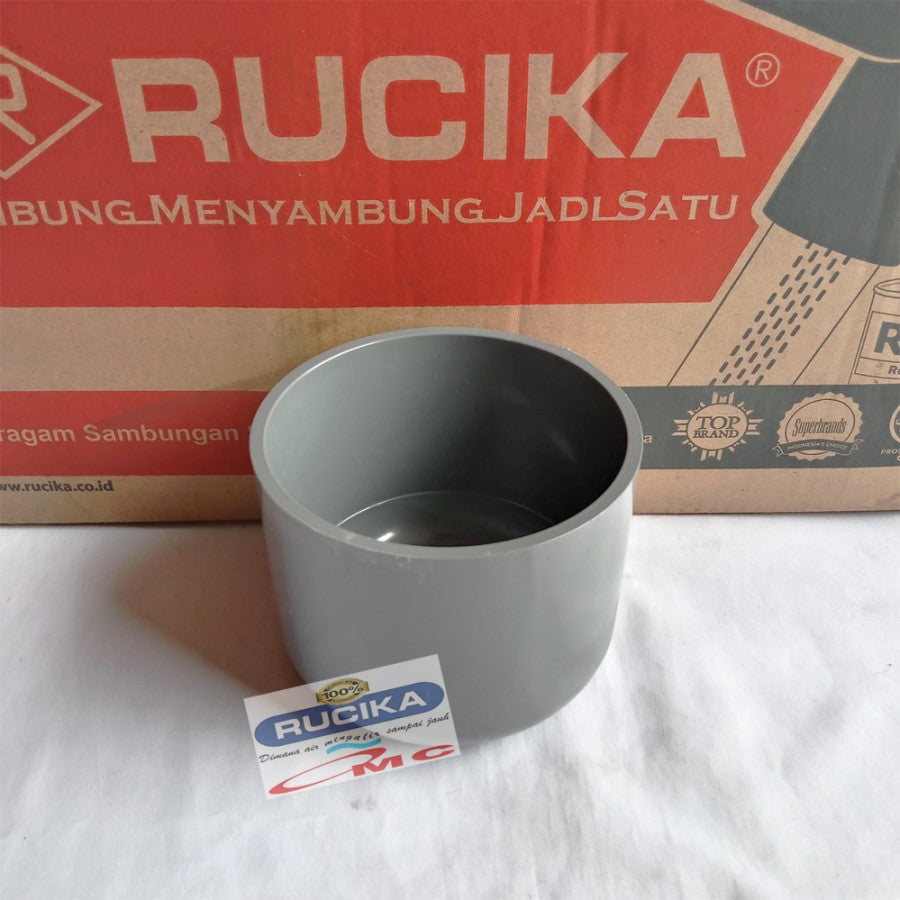 Fitting / Cap Dop Tutup Pipa PVC Cap Aw 4 Inci RUCIKA