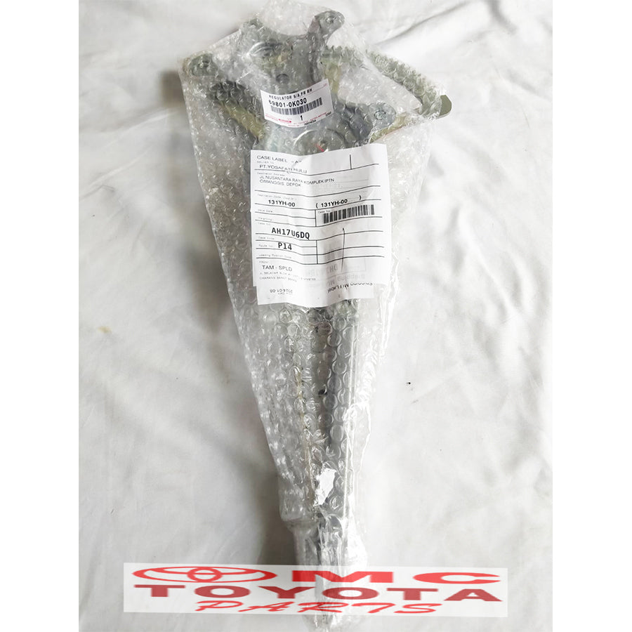Regulator Power Window Pintu Depan Kanan Kijang Innova 69801-0K030