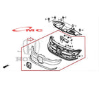Cover Base Gril Grill Grile Grille Radiator Atas Bumper Bemper Depan Honda Brio Satya RS New Gen 2 Original 71121-TG4-T01