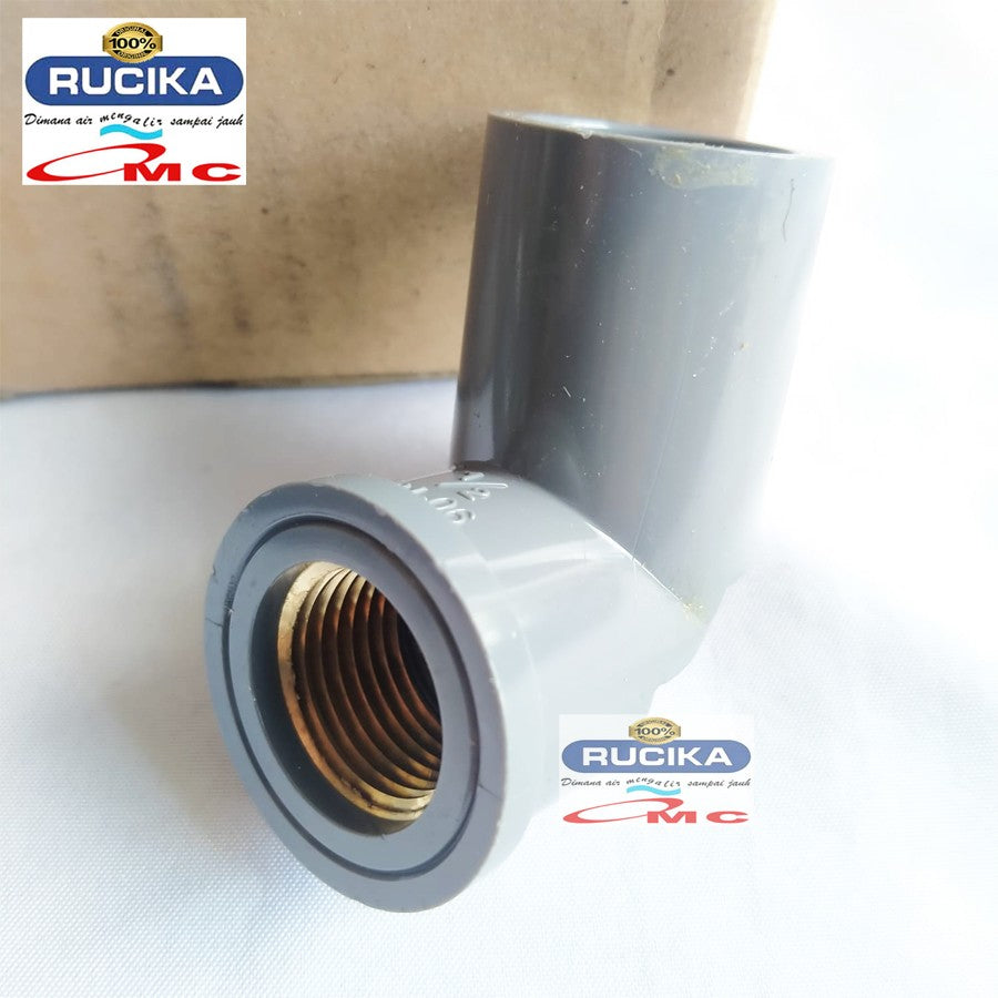 Pralon Knee Keni Drat Dalam Kuningan Faucet Elbow Mi 1/2" RUCIKA