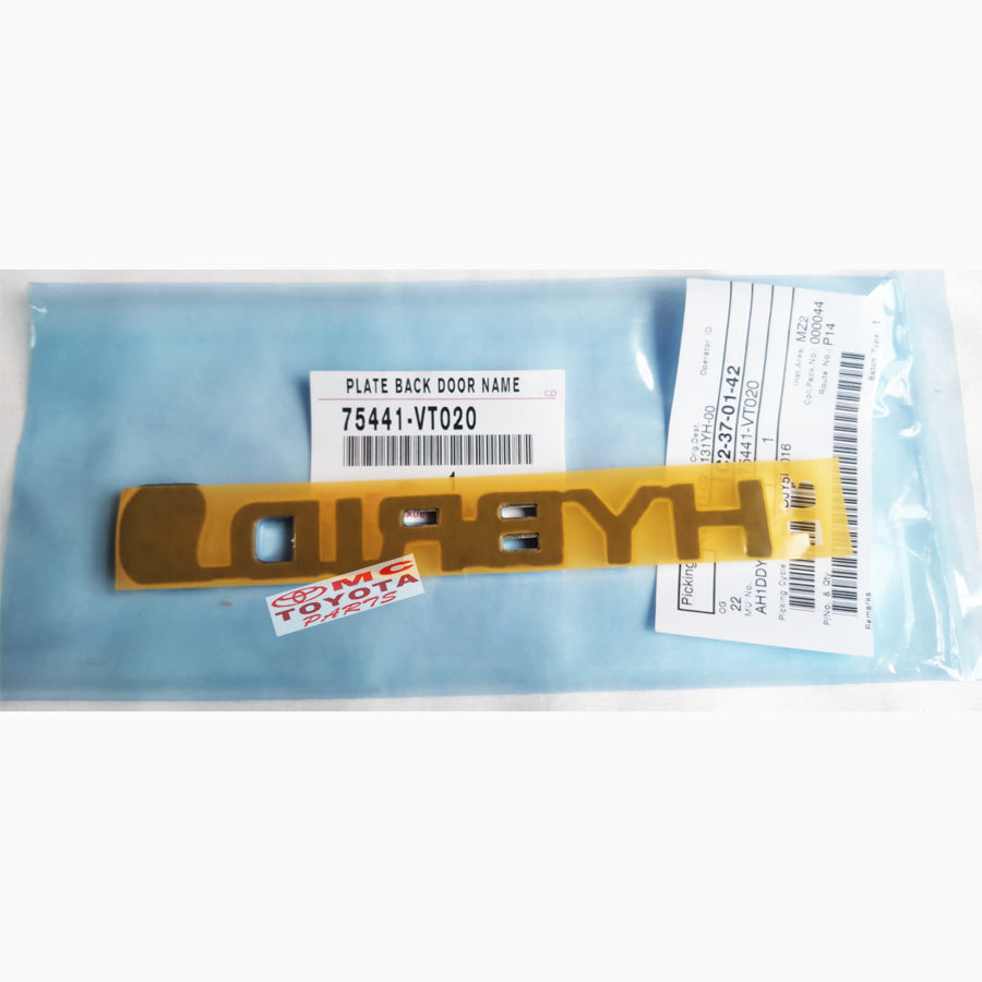 Emblem Logo Bagasi Toyota HYBRID Innova Zenix 75441-VT020