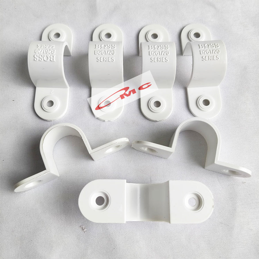 Klem Clamp Kleman Penjepit Pipa PVC Listrik Conduit 20mm BOSS Clipsal