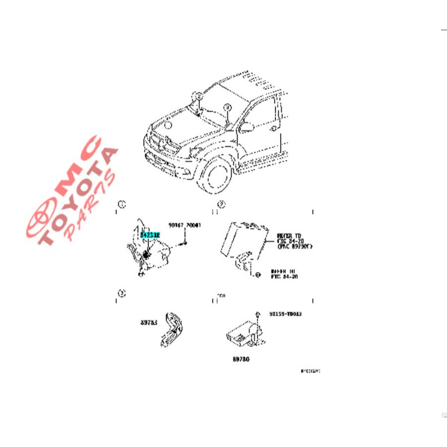 Switch Kap Cup Mesin Hood Kijang Innova Fortuner Hilux 84237-0K040