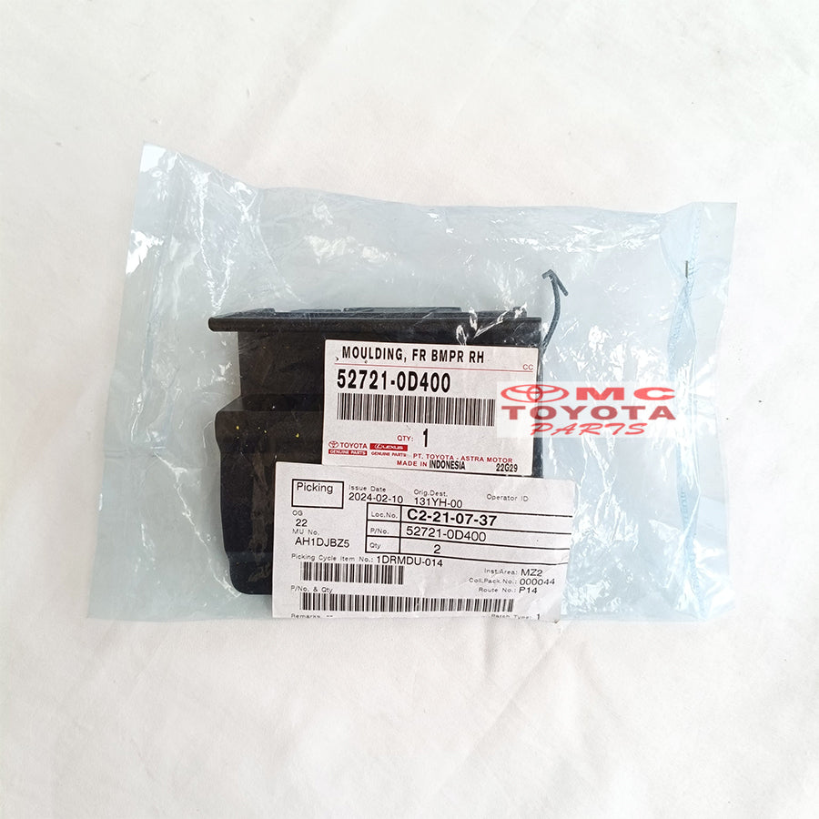 Tutup Cover Derek Towing Bumper Bemper Depan Kanan Vios Limo Yaris 52721-0D400