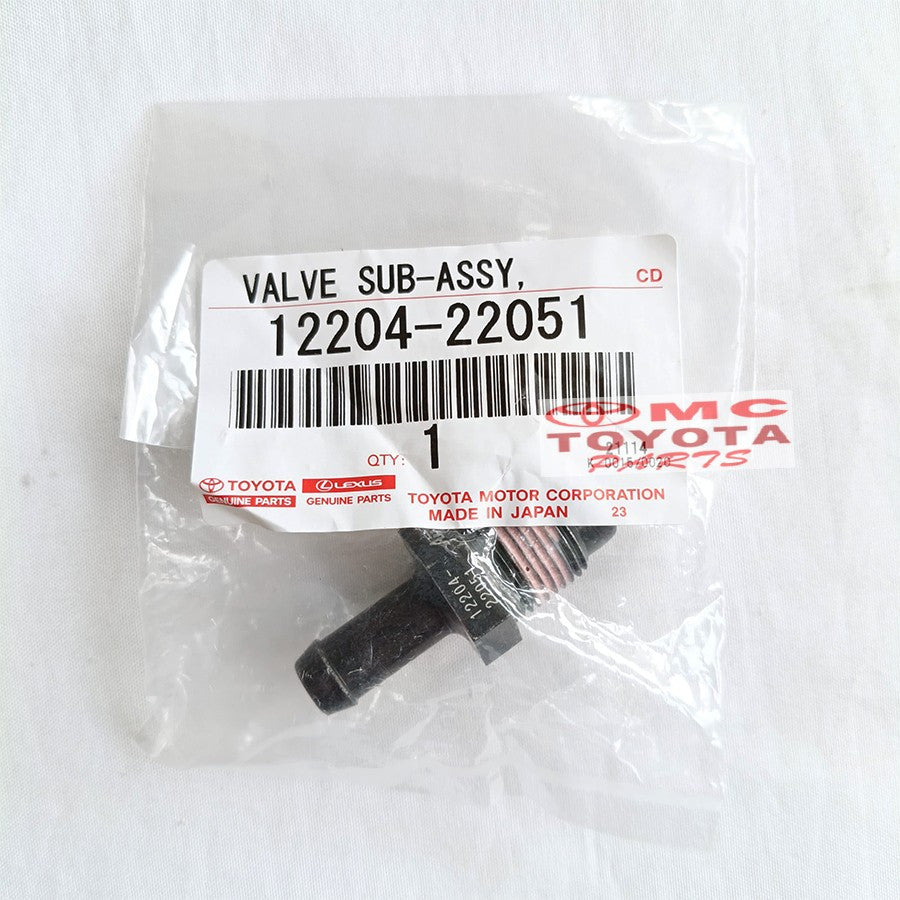 Valve Tutup Klep Valve PCV PVC Valve Angin Sensor Ventilation Ventilator Toyota Corolla Great Altis New Twincam Vios Yaris Rav4 Original 12204-22051