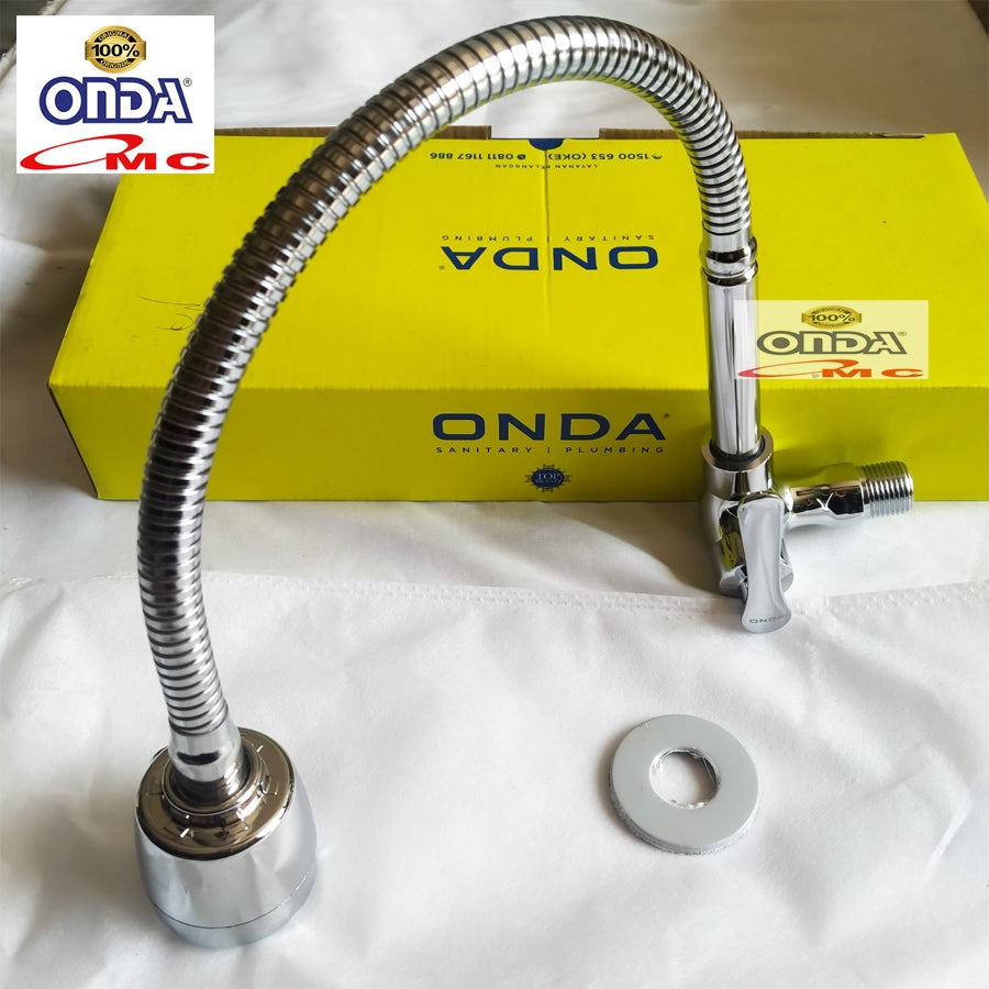 Kran Dapur Cuci Piring Angsa Tembok Fleksibel 1/2" ONDA V 696 GKU