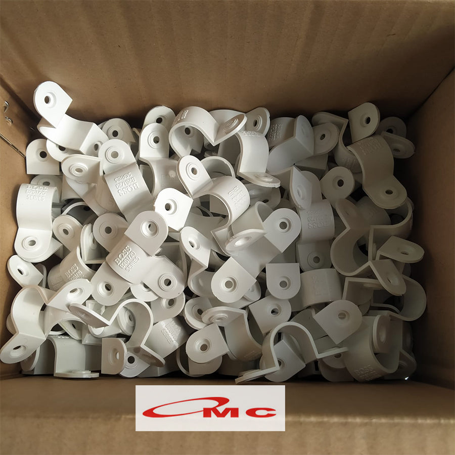 Klem Clamp Kleman Penjepit Pipa PVC Listrik Conduit 20mm BOSS Clipsal