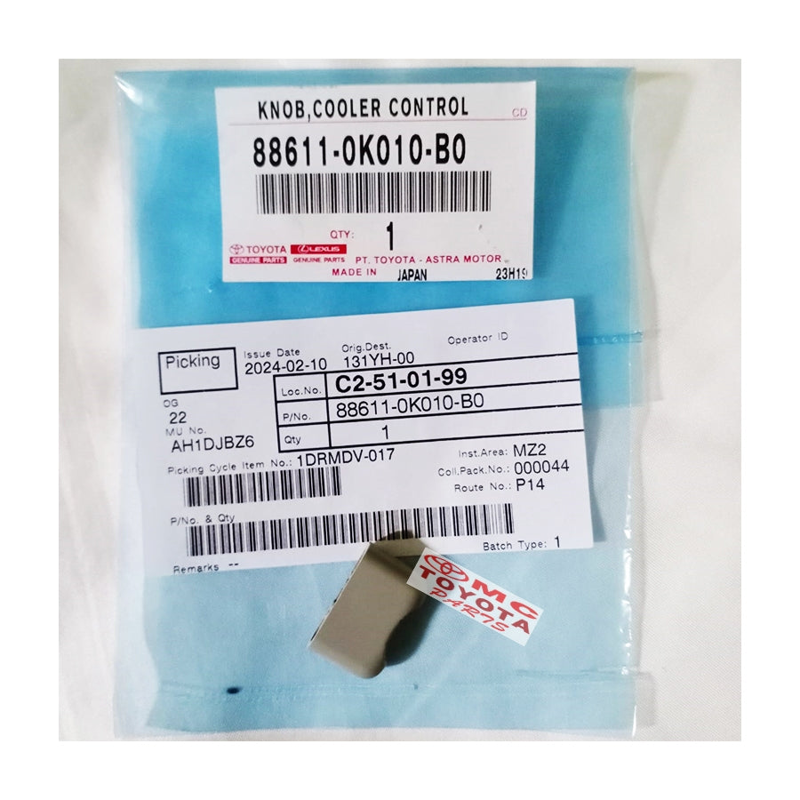Knob Tombol Stelan AC Toyota Fortuner Kijang Innova 88611-0K010-B0
