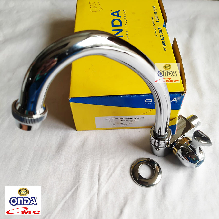 Kran Keran Dapur Angsa Cuci Piring Westafel Tembok ONDA 1/2" V 628 TLG