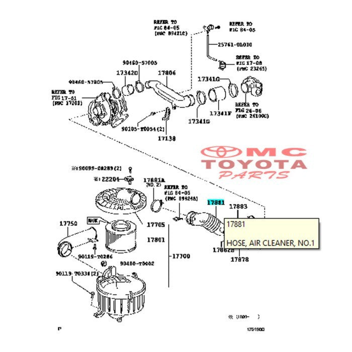 Selang Hawa / Selang Udara Innova Fortuner Diesel 17881-0L150