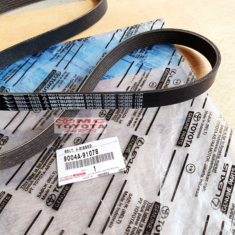 Tali Kipas Fan Belt Van Belt V Belt Fanbelt 6PK1569 Toyota Raize Daihatsu Rocky 1000cc 9004A-91078