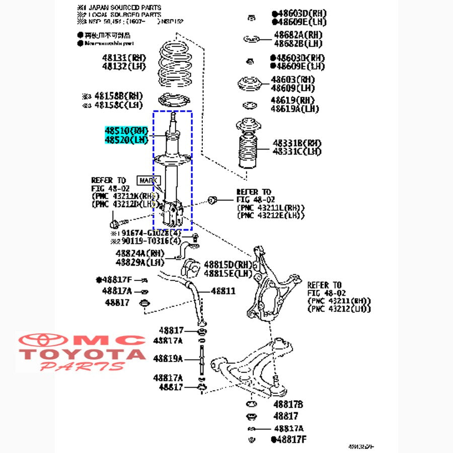 Shock Absorber Breaker Breker Depan All New Yaris New Vios 48510-0DC40