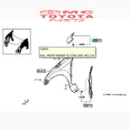 Cover Hood Hinge Karet Samping Kap Mesin Kiri Calya Sigra 53446-BZ070