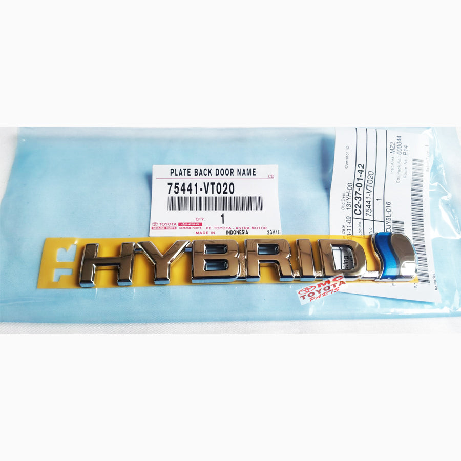 Emblem Logo Bagasi Toyota HYBRID Innova Zenix 75441-VT020