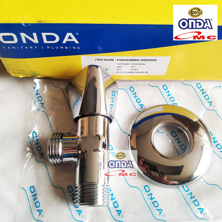 Stop Kran Keran Air T Shower Kloset Valve Single 1/2 inch JF 07 CA ONDA