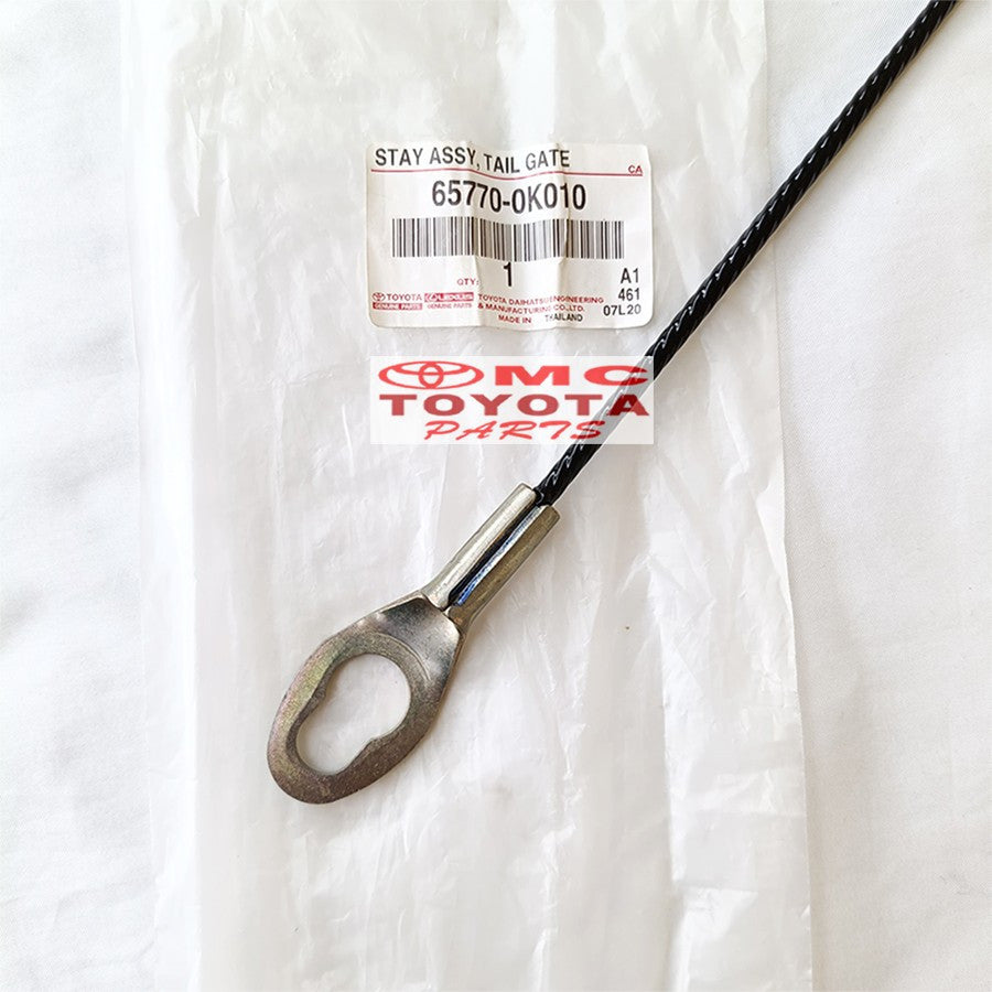 Kabel Tali Bak Bagasi Belakang Toyota Hilux Original 65770-0K010 Kabel Tali Penahan Pintu Bagasi Kawat Kabel Sling Tahanan Bak Pintu Bagasi Belakang Hilux Ori