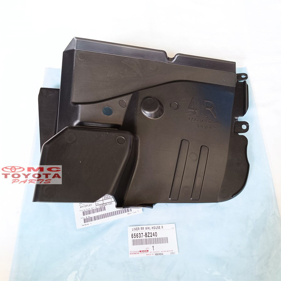 Liner Fender Spakbor Belakang Kanan Kiri Agya Ayla 65637-BZ240 65638-BZ240