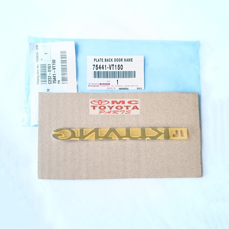 Emblem Logo Tulisan KIJANG Bagasi Innova Zenix Original 75441-VT150