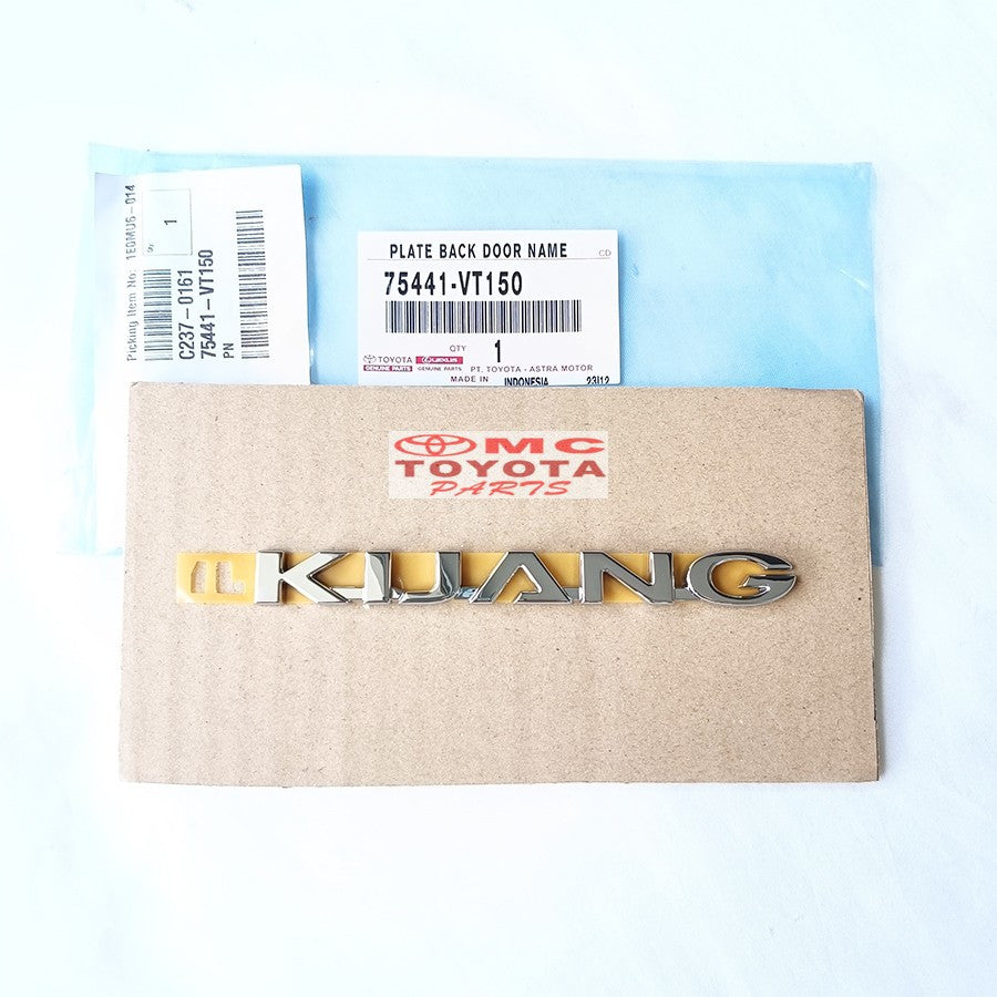 Emblem Logo Tulisan KIJANG Bagasi Innova Zenix Original 75441-VT150