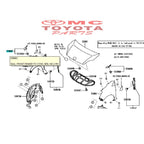 Cover Hood Hinge Karet samping Kap Mesin Kanan Agya Ayla 53445-BZ160