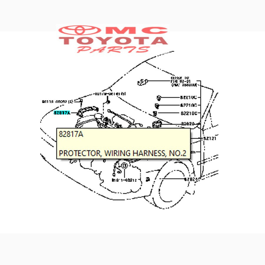 Tutup Cover Kabel Busi Corolla Great Allnew 1.6CC 1.8CC 82817-1A070